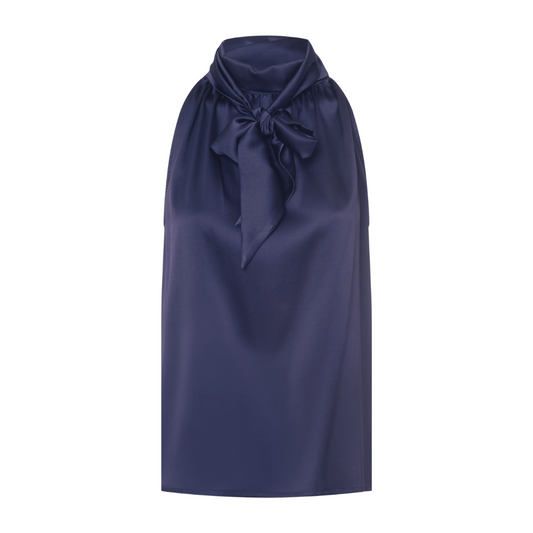 Charlotte Sparre Navy Bow Top