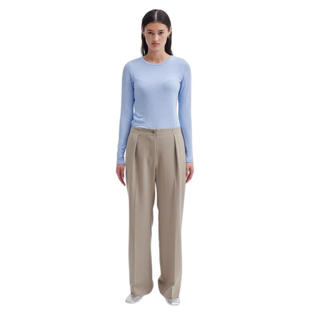 Second Female Sand Fique Wide Pants