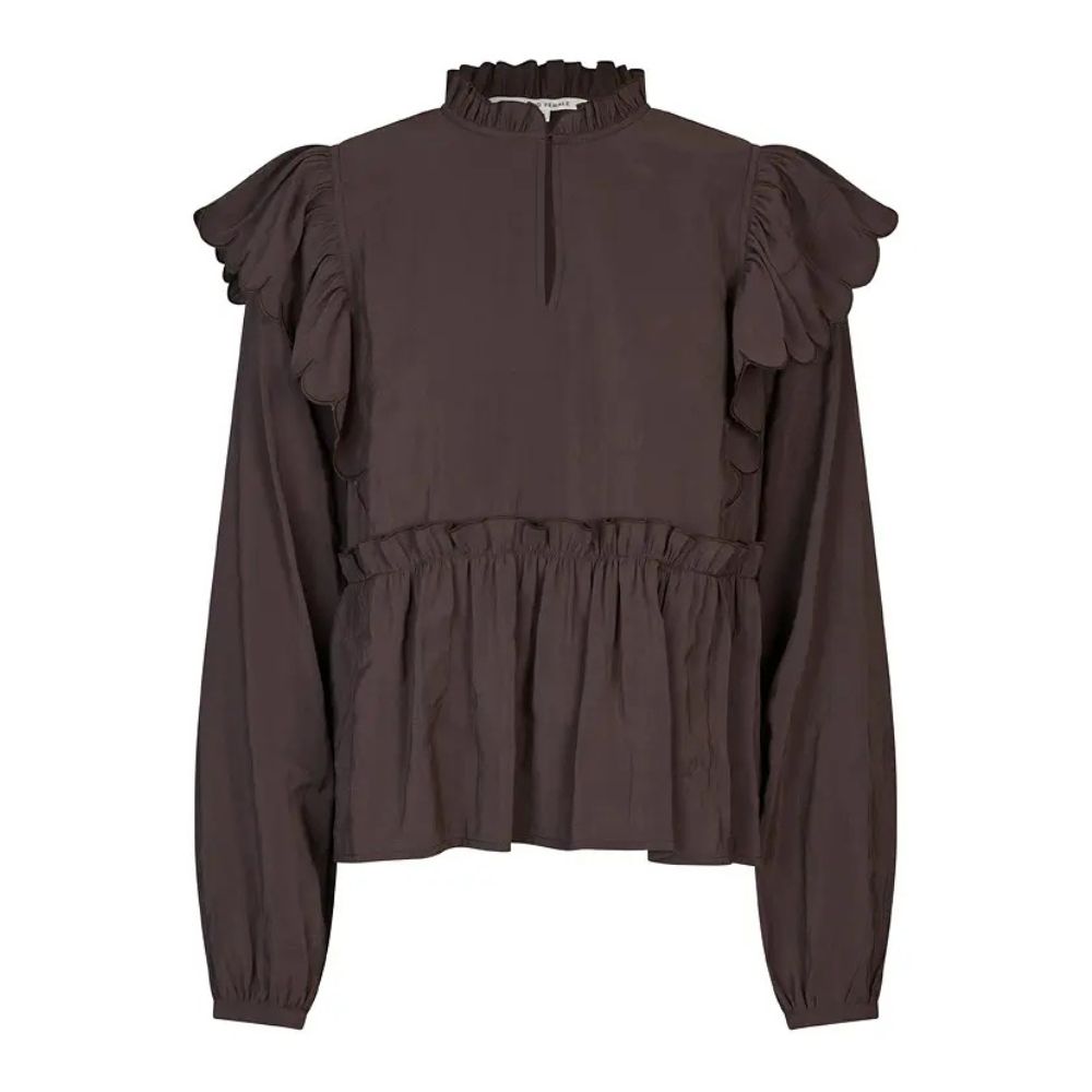 Second Female Brown Terra Frill Blouse