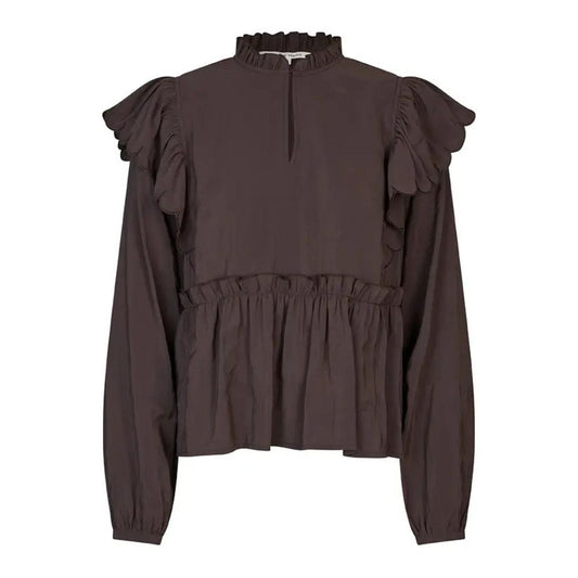 Second Female Brown Terra Frill Blouse
