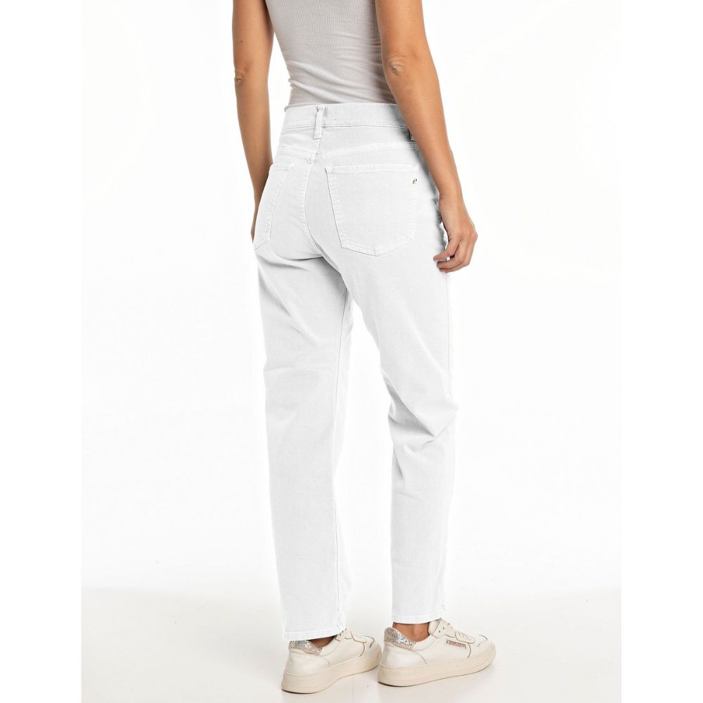 Replay White Maijke Straight Jeans