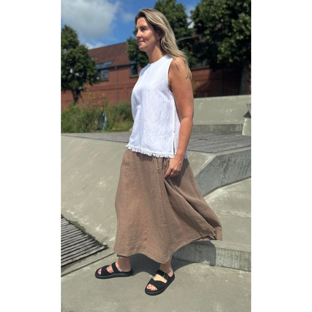 Hést White Lila Linen Top