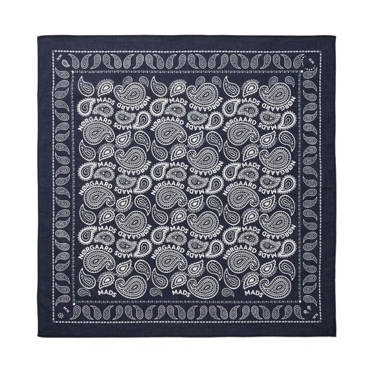 Mads Nørgaard Navy Paisley Scarf