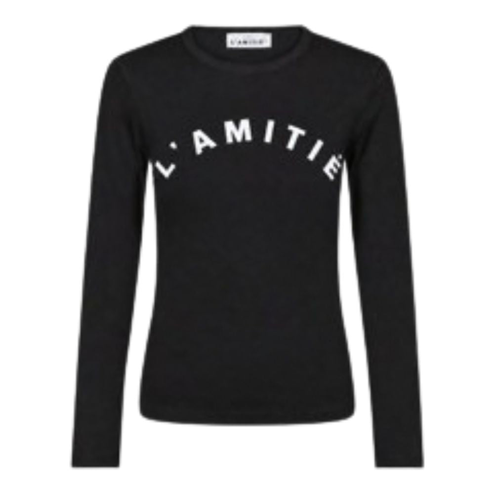 L'AMITIÉ Black Clean LS Logo Tee