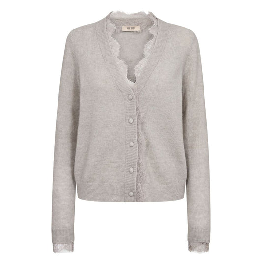 Mos Mosh Grey Helmi Lace Knit Cardi