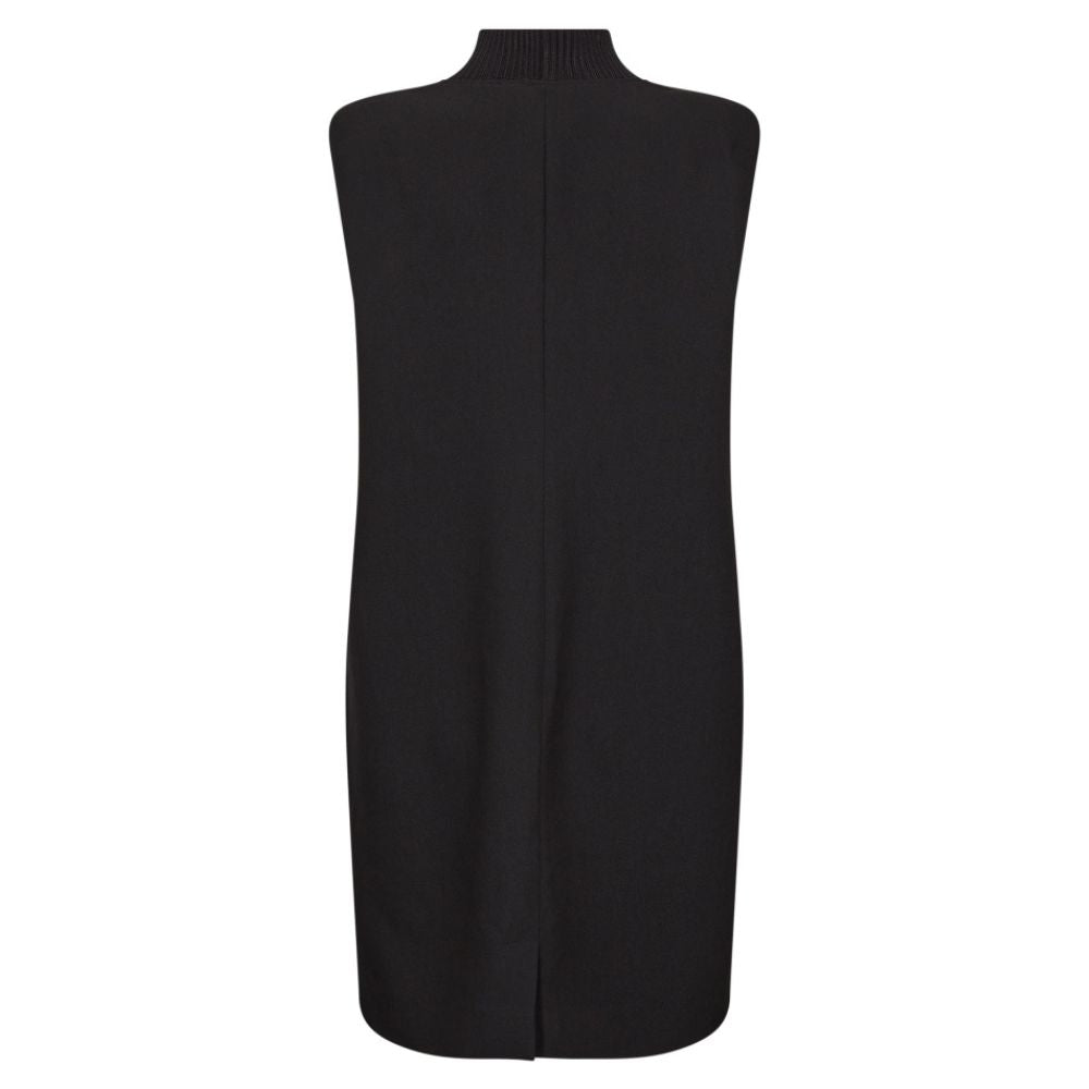 Co'Couture Black Vola Rib Turtleneck Dress