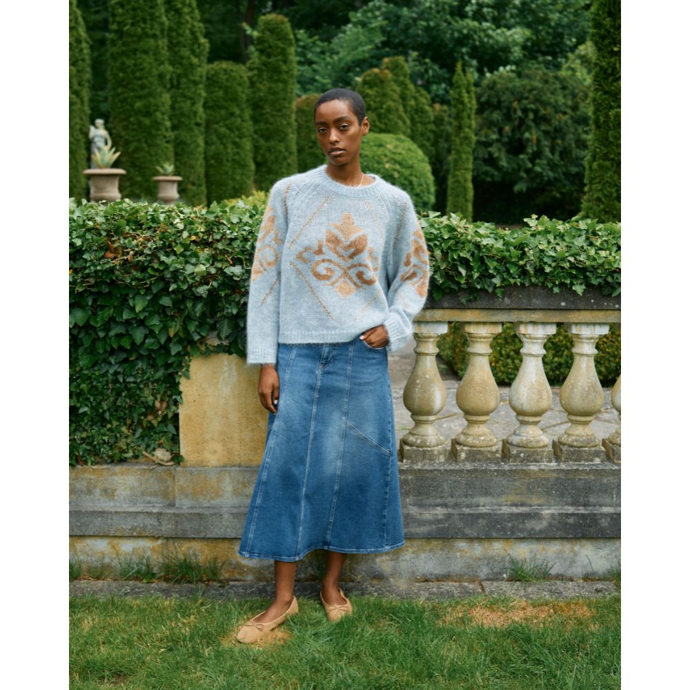 Co'Couture New Blue Sunrise Dot Top