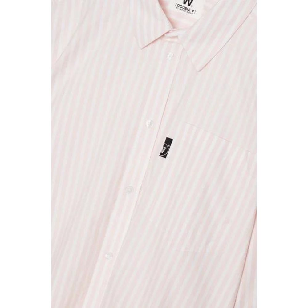 Wood Wood Pale Pink Day Striped Shirt