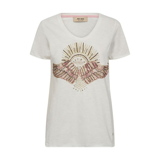 Mos Mosh Powder Pink Nadine O-SS Deco Tee