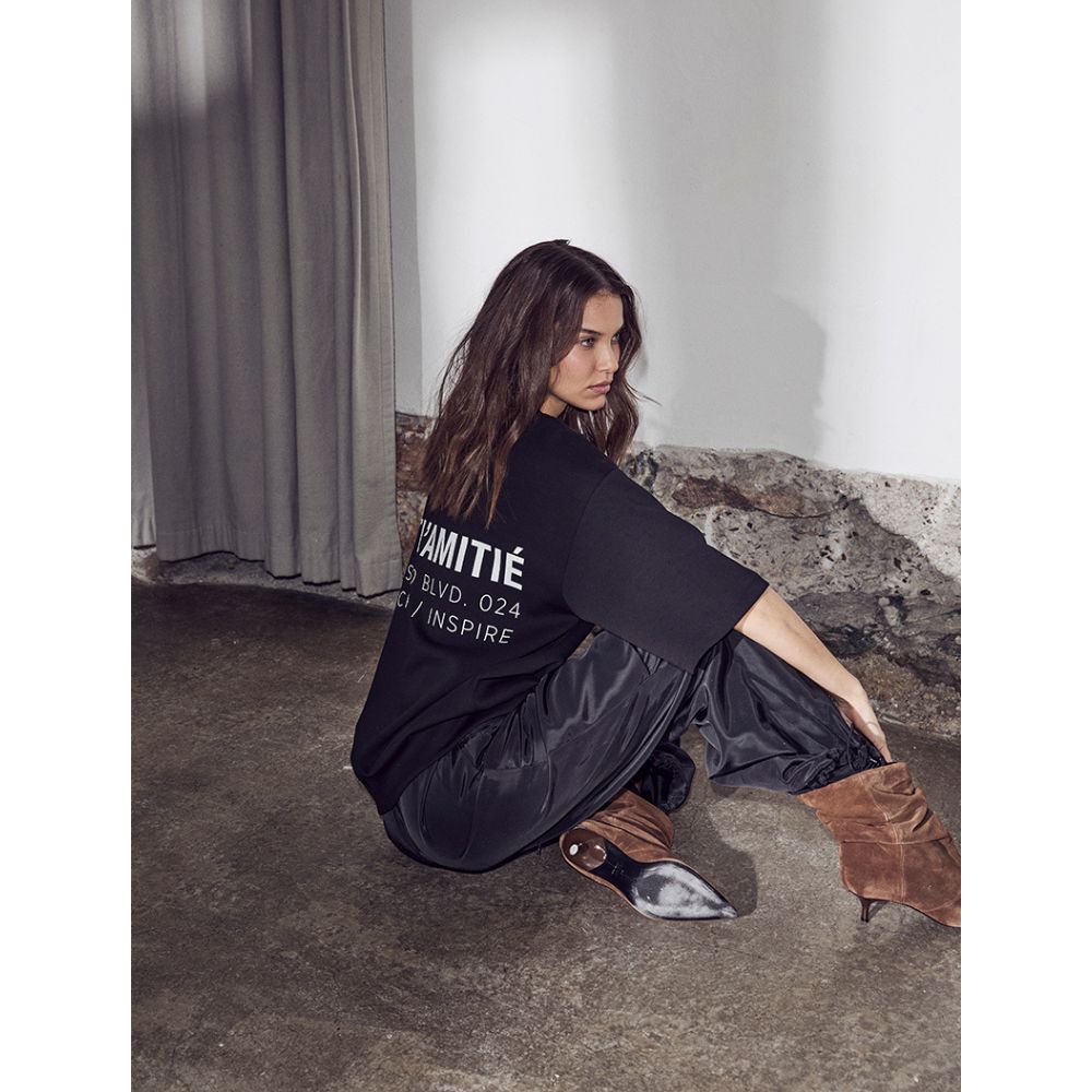 L'amitié Black Print Studio SS Swea