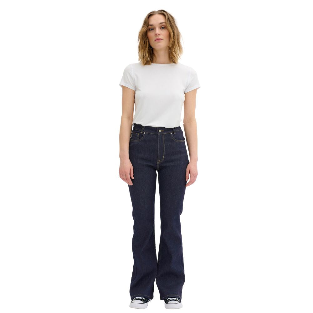 My Essential Wardrobe Dark Blue Dekota High Bootcut Jeans