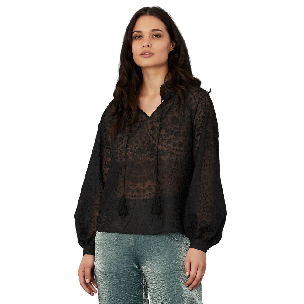 Rue De Femme Black New Letita Blouse