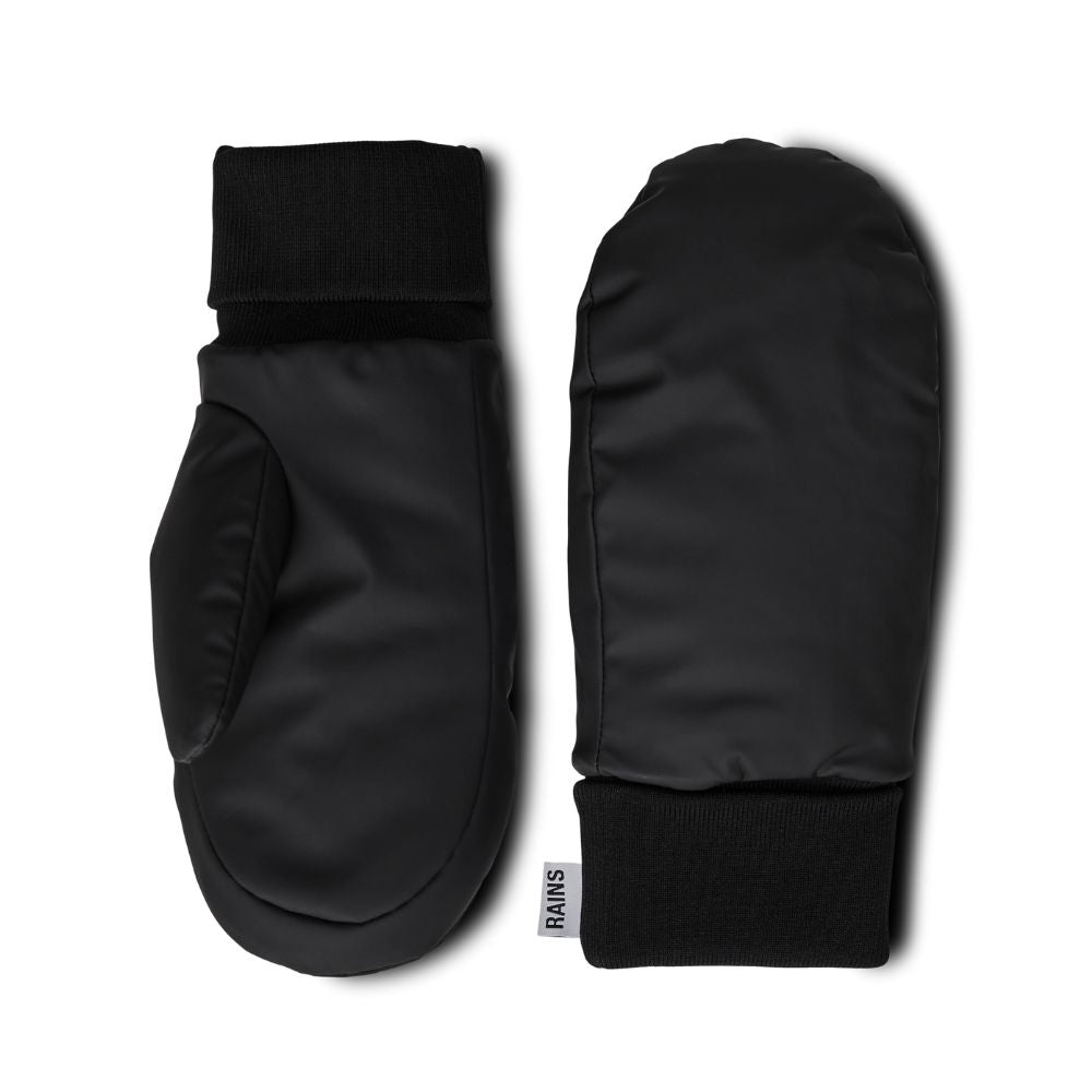 Rains Black Alta Puffer Mittens W2T3