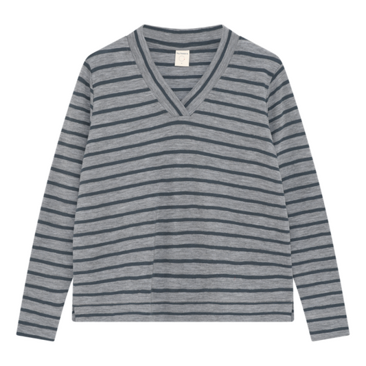 By Basics Antrazit V-Neck Blouse