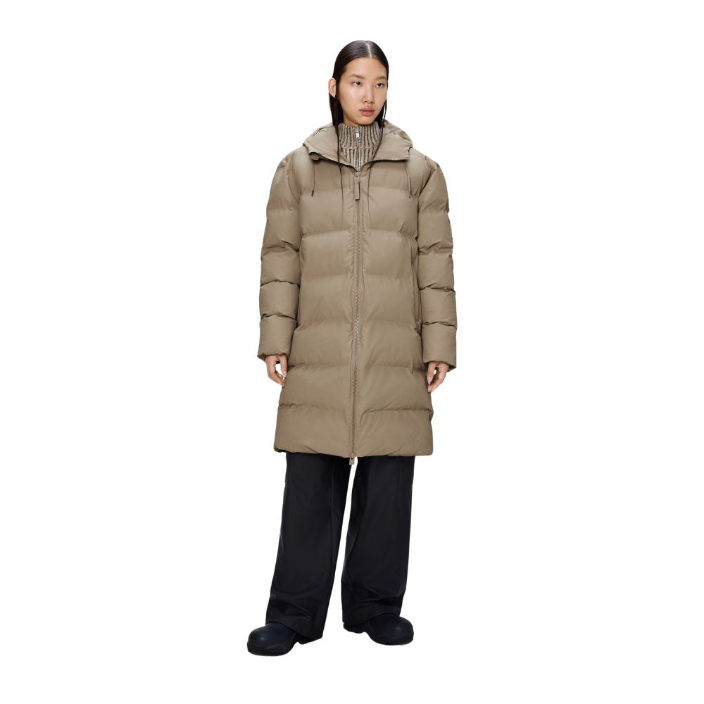 Rains Beige Alta longer Puffer