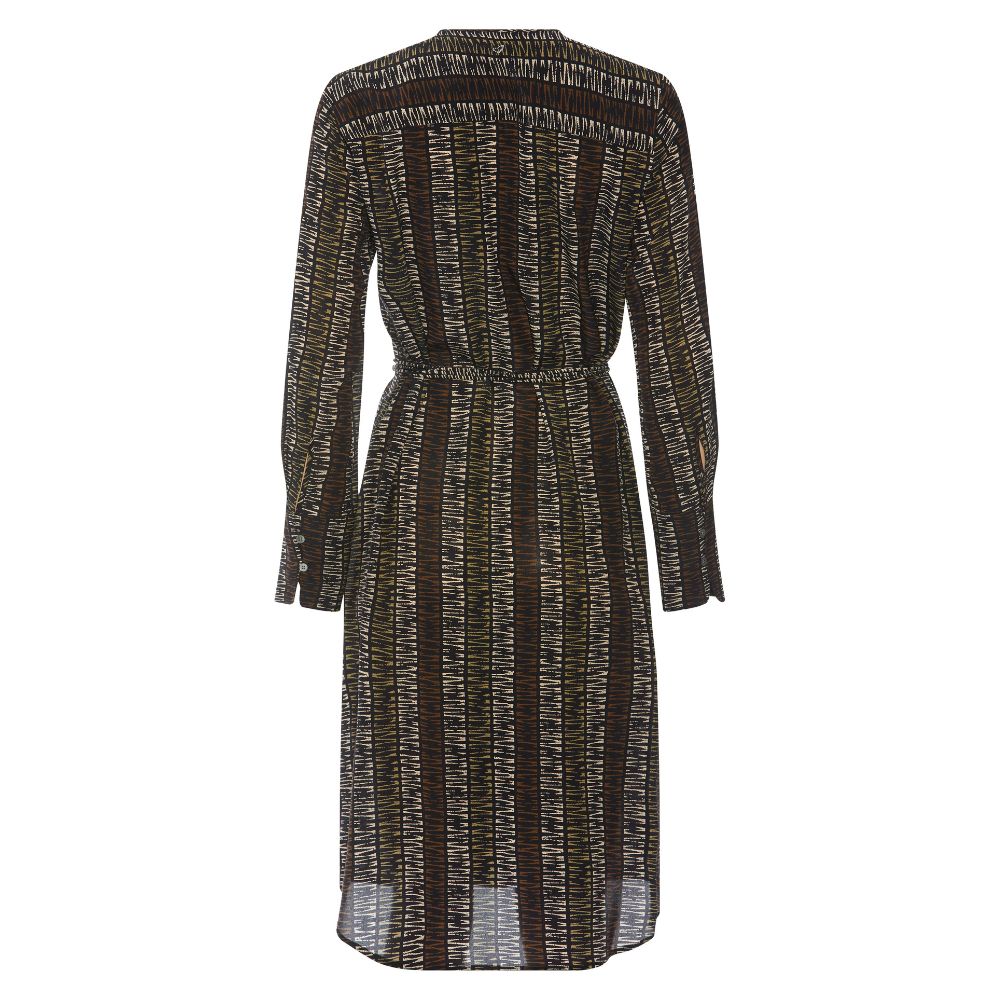 Heartmade Khaki Stripe Hirsan Dress