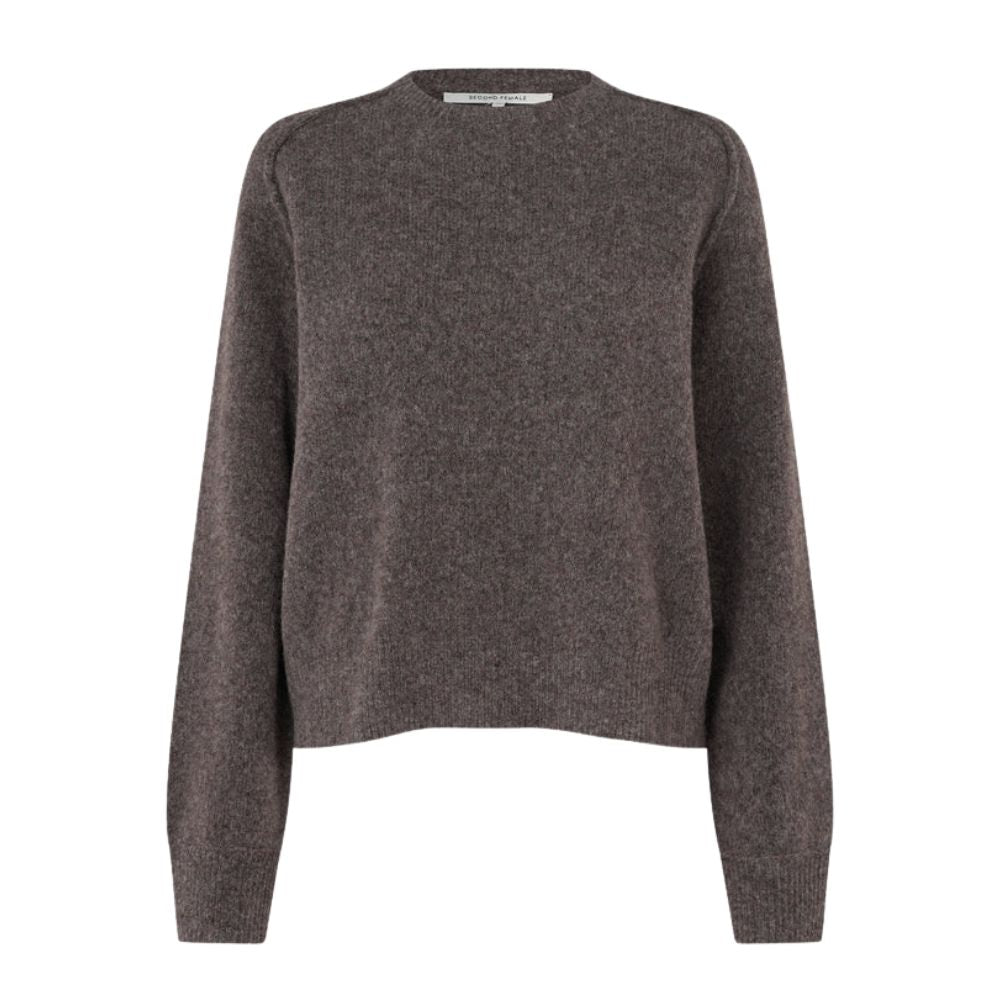 Second Female Brown Benja Knit O-Neck