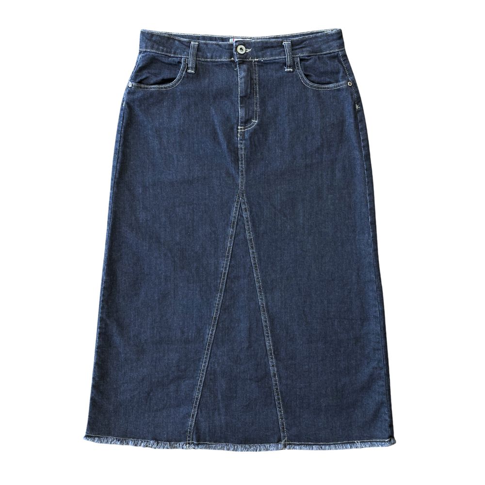 Please Blu Denim Longuette Blue Skirt