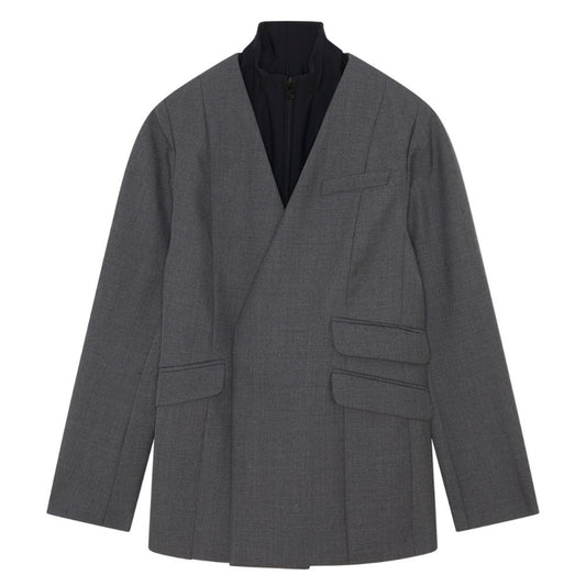 Wood Wood Grey Sasha Trompel´oeil Blazer