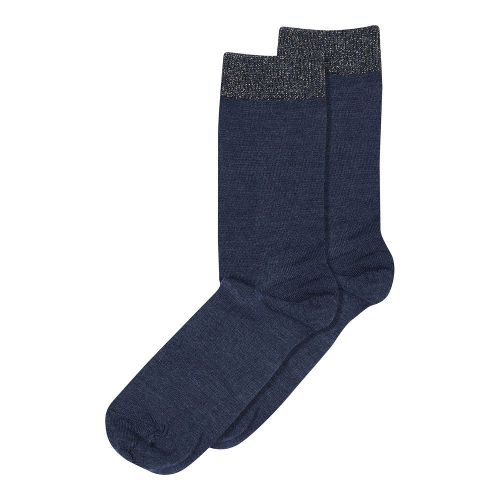 MP Strømper Deep Navy Wool/Silk