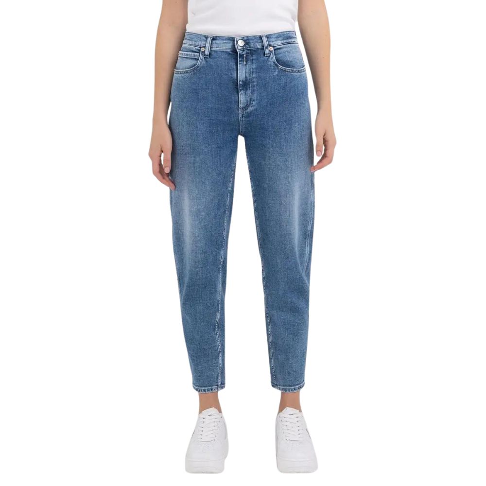 Replay Damen Jeans Keida – Balloon-Fit, Hohe Taille, Stretch-Denim, Lässiger Look