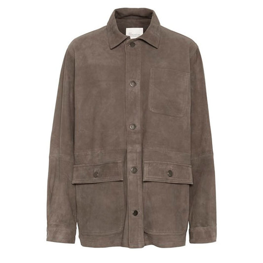 My Essential Wardrobe Major Brown Olly Suede Shirt