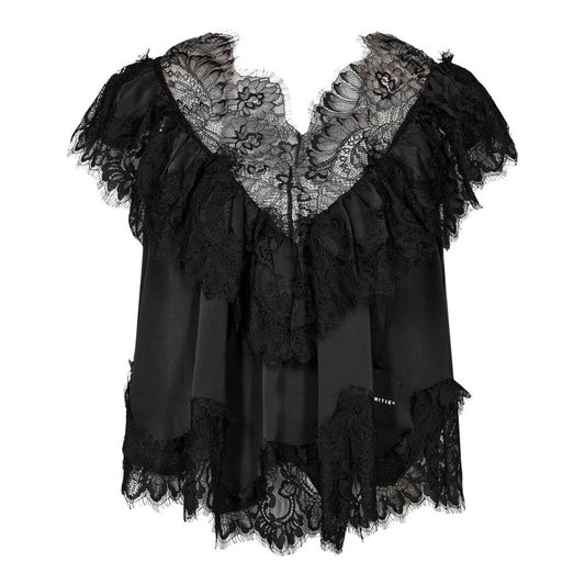 L'AMITIÉ Black Sancerre Lace Top
