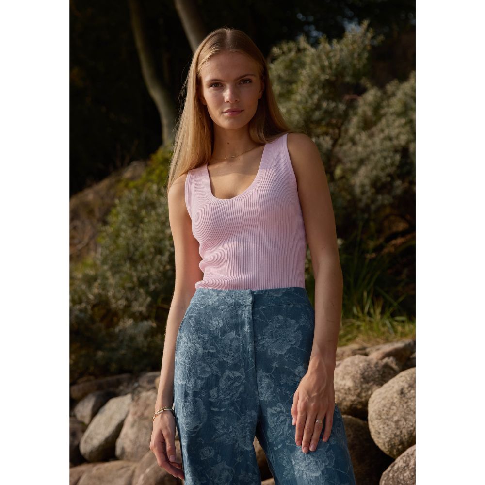 Rue De Femme Pink Galatea Knit Top