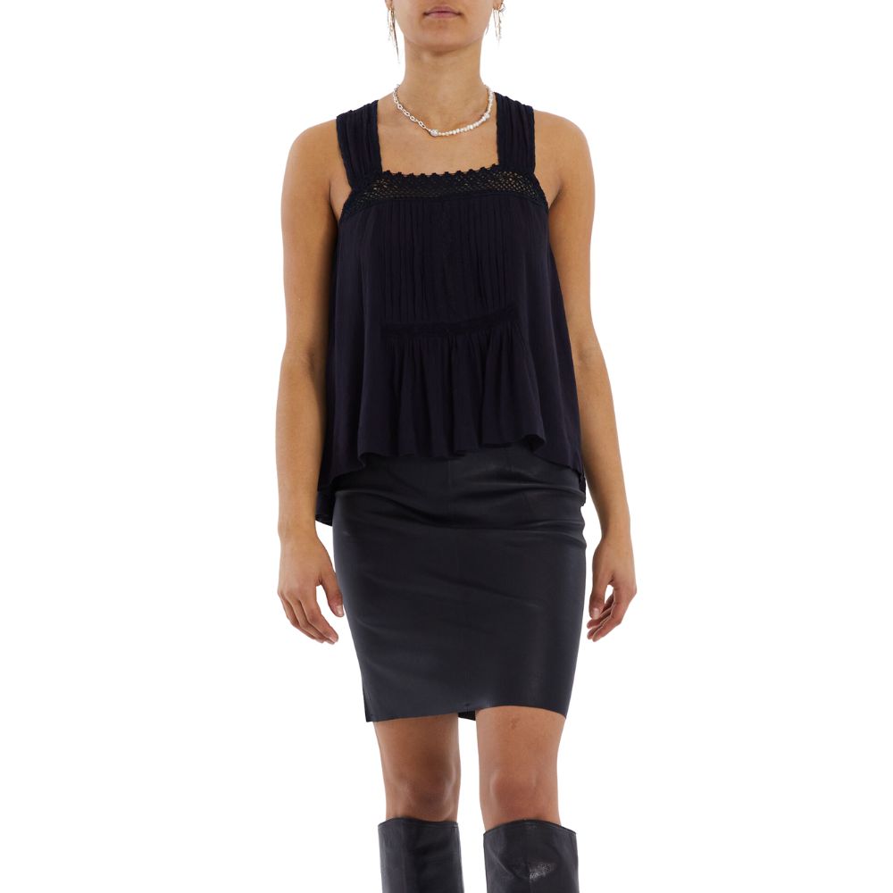 Lollys Laundry Washed Black Newton Top