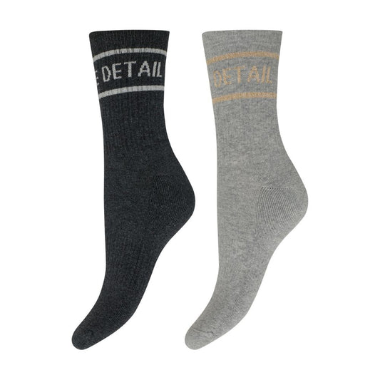 Hype The Detail Grey Sock 2 pack