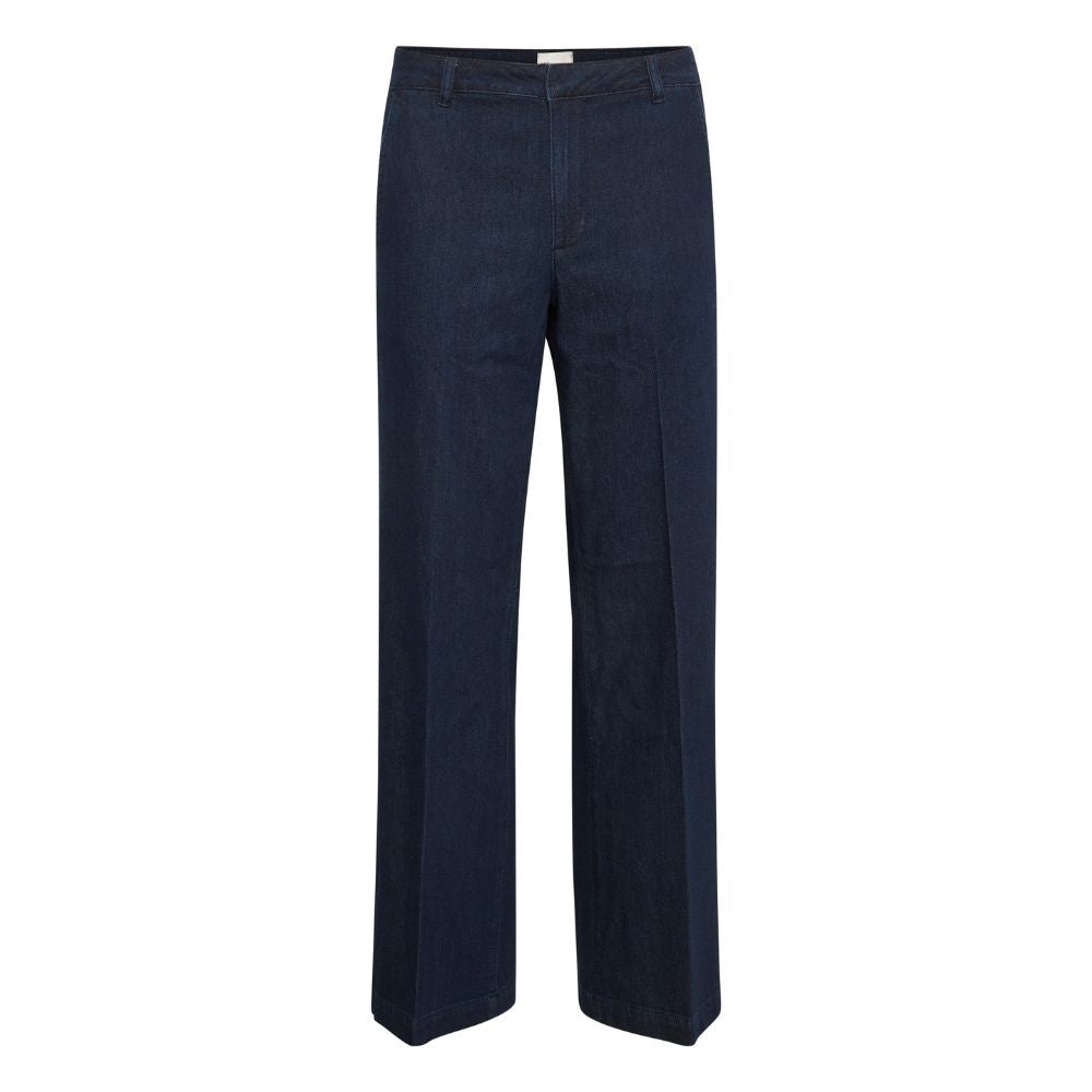 My Essential Wardrobe Dark Blue Un-Wash Lara Pant 115