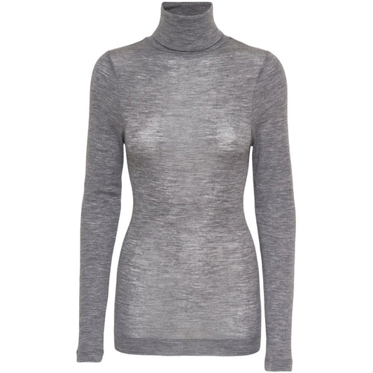 By Basics Grå melange Roll Neck