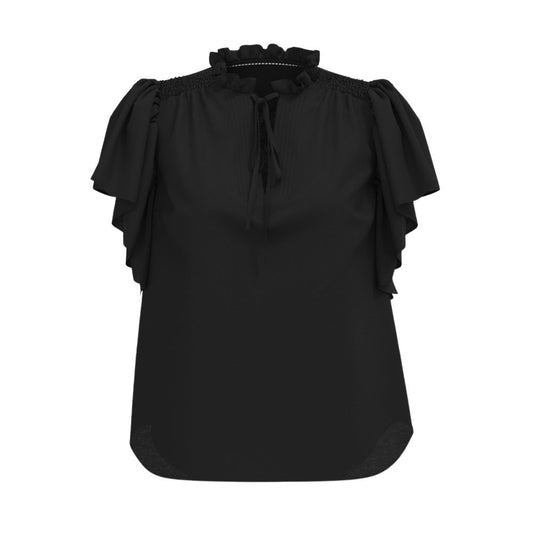 Co´Couture Black Frill Top
