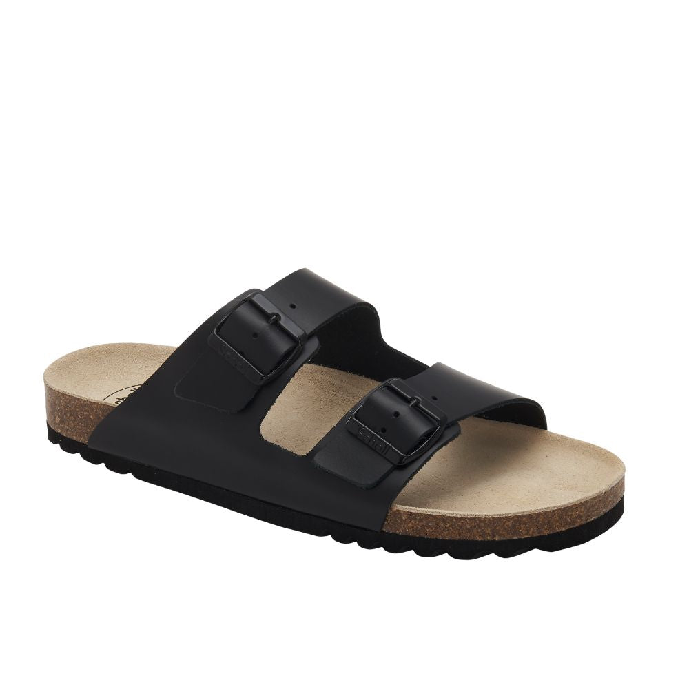 Scholl Black Suede Josephine Sandal