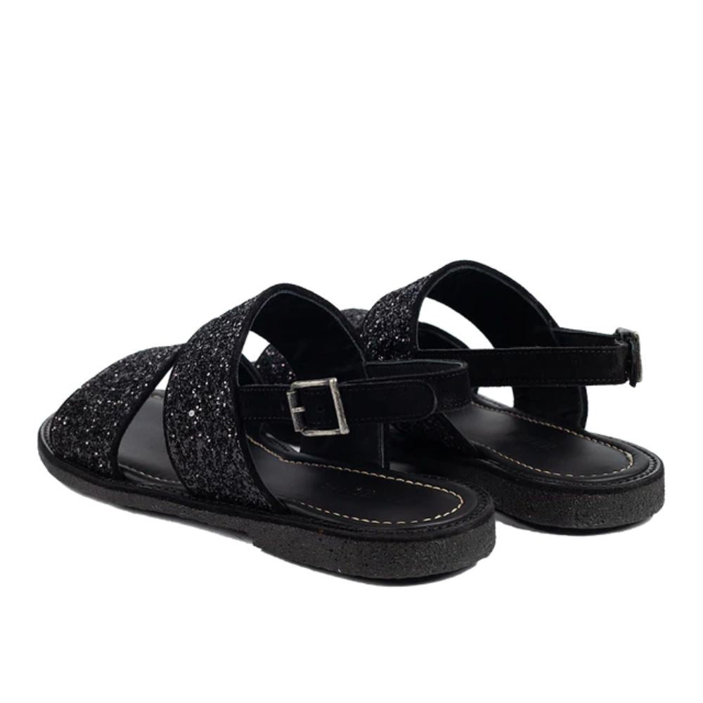 Angulus Black Glitter Sandal