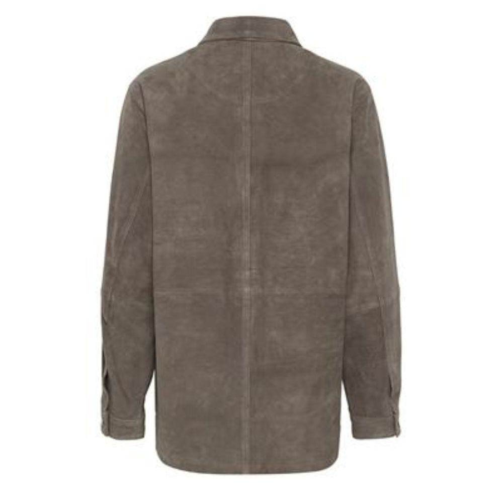 My Essential Wardrobe Major Brown Olly Suede Shirt