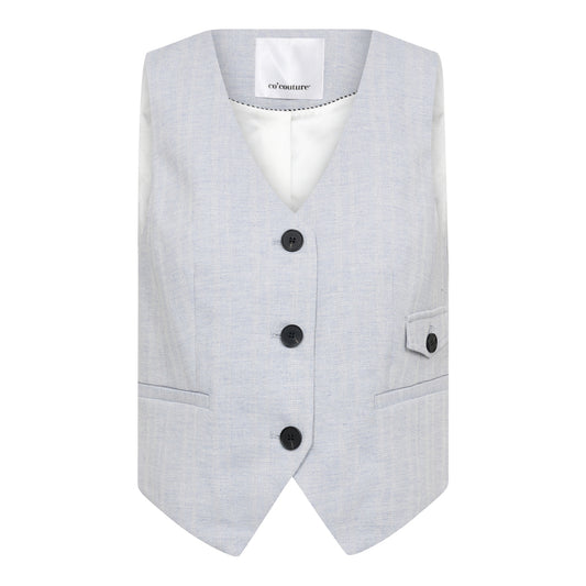 Co´Couture Light Blue Linen Vest
