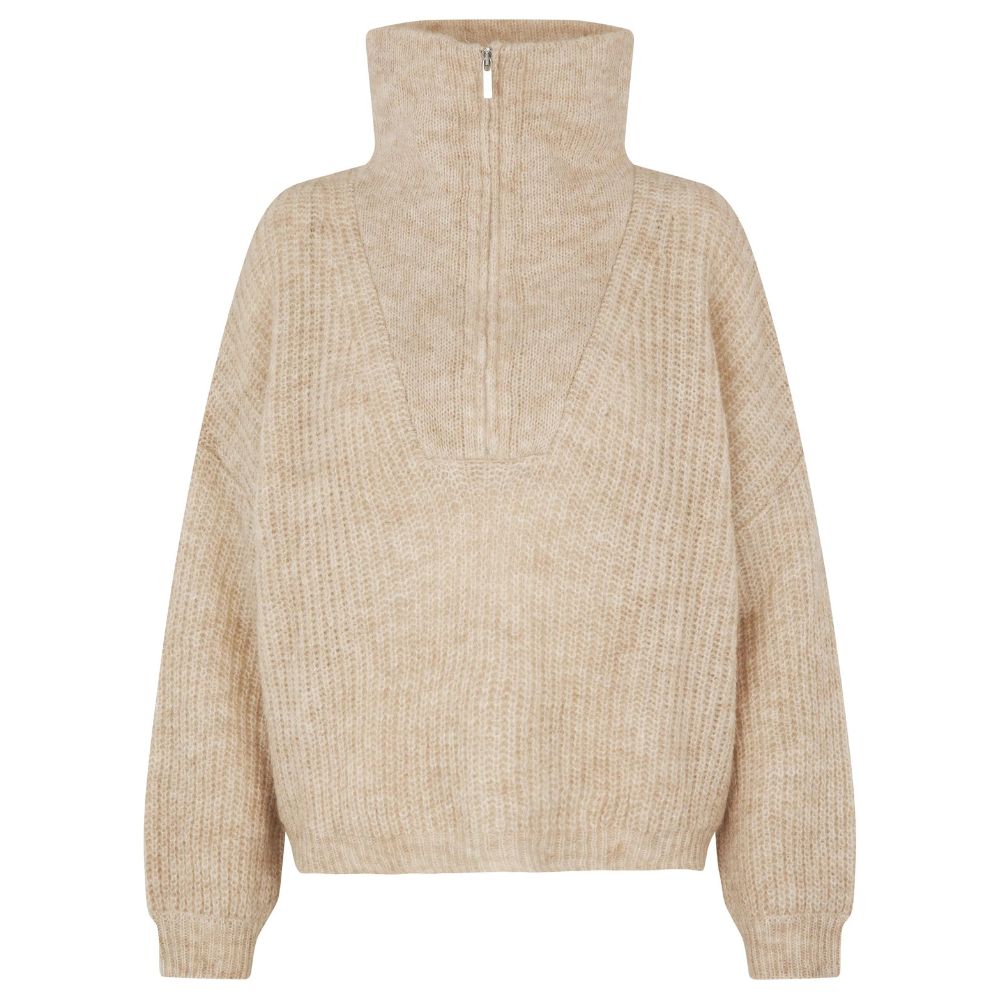 Second Female Moonbeam Lusinda Knit T-Neck Zip