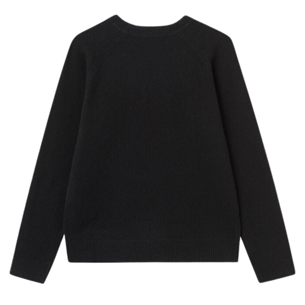 Double A By WOOD WOOD Black Asta Lambswool Jumper