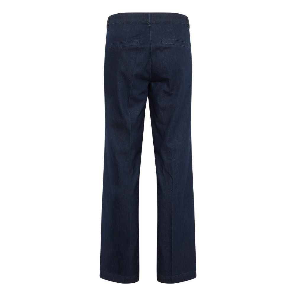 My Essential Wardrobe Dark Blue Un-Wash Lara Pant 115