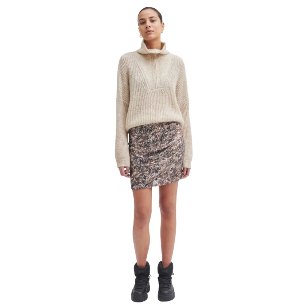 Second Female Moonbeam Lusinda Knit T-Neck Zip
