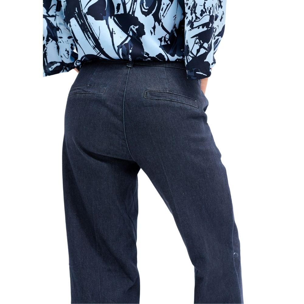 My Essential Wardrobe Dark Blue Un-Wash Lara Pant 115