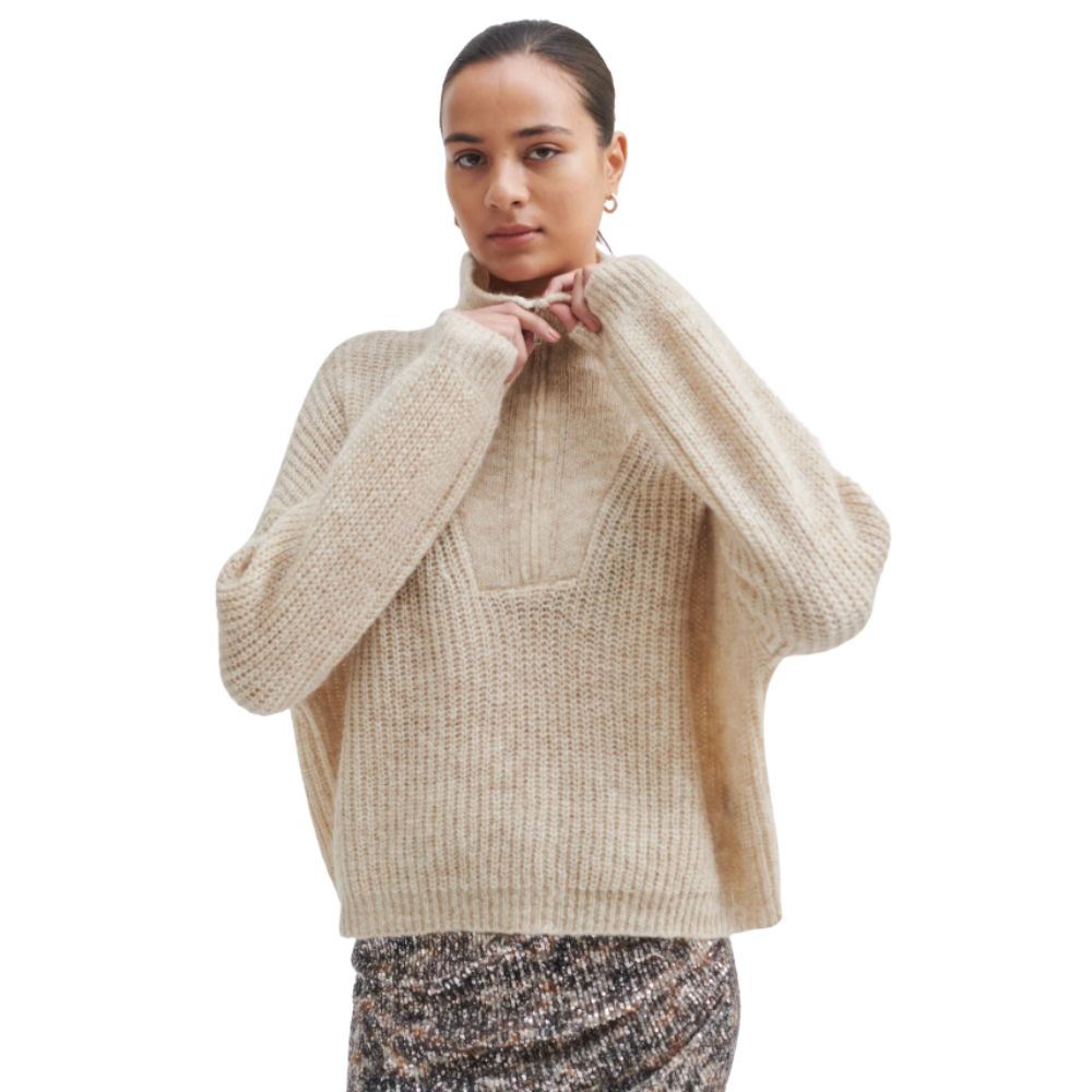 Second Female Moonbeam Lusinda Knit T-Neck Zip