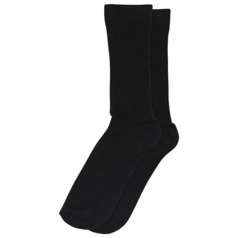 MP Sort Fine Cotton Rib Strømper
