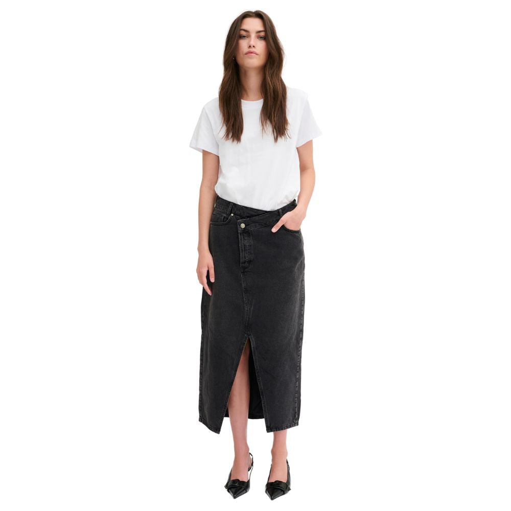 My Essential Wardrobe Black Wash Louis Wrap 123 Skirt