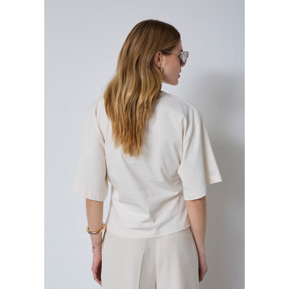 Co'Couture Beige Zenga Tee