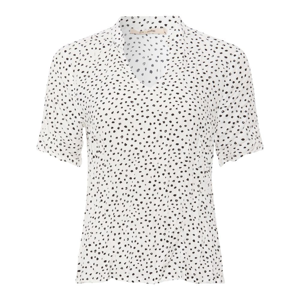 Rue De Femme White Dot Elena Blouse