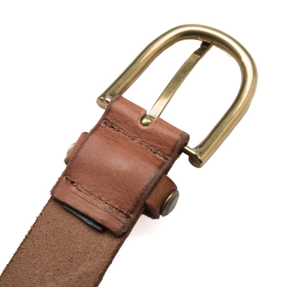 Depeche Cognac/Brass 15148 Jeans Belt