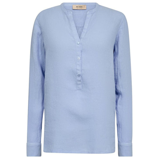 Mos Mosh Lyseblå Danna Linen Blouse