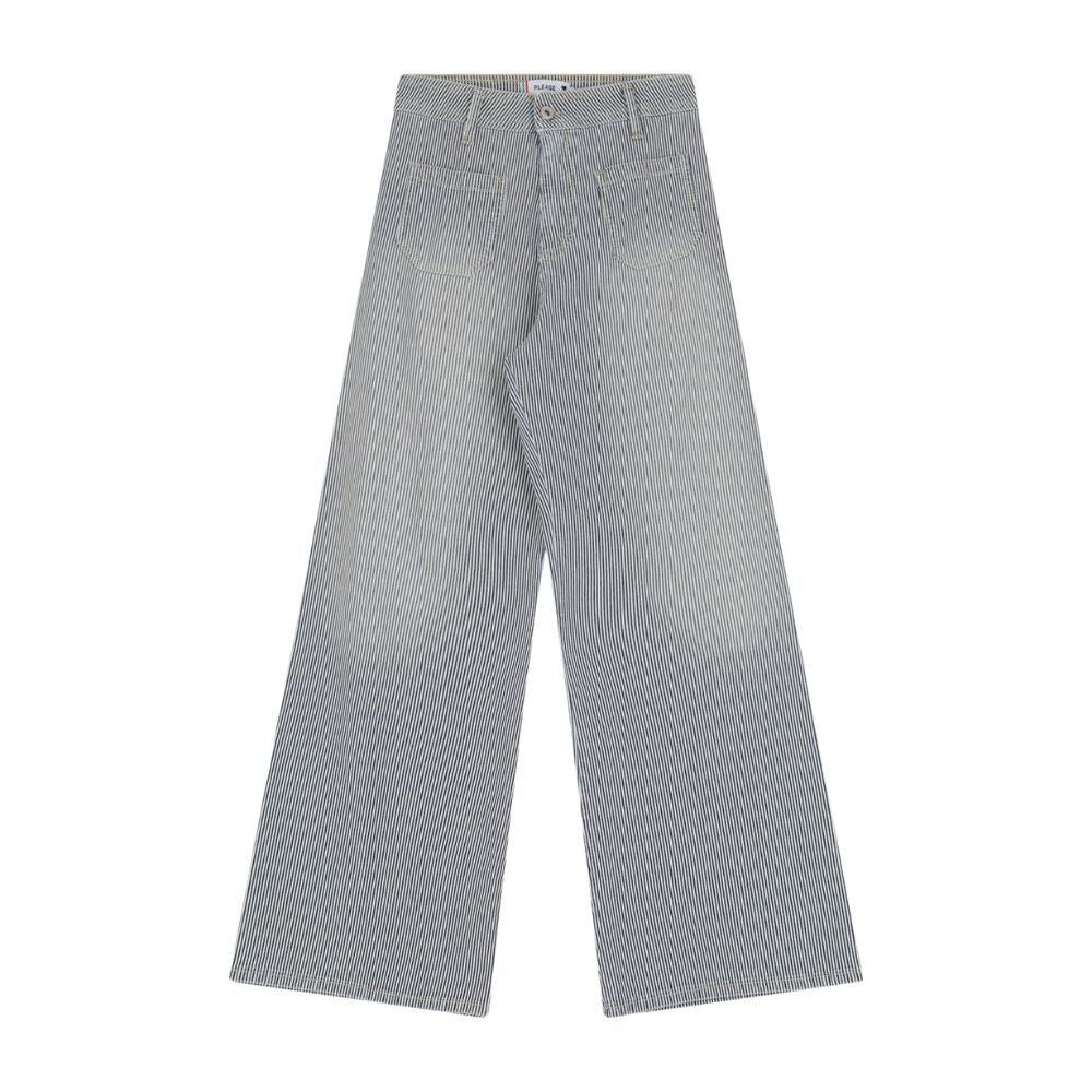 Please Bianco/Blue Stripe Jeans